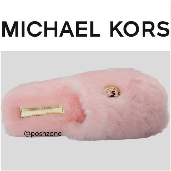 Michael Kors Shoes - Michael Kors Jet Set Pink Faux Fur Slippers